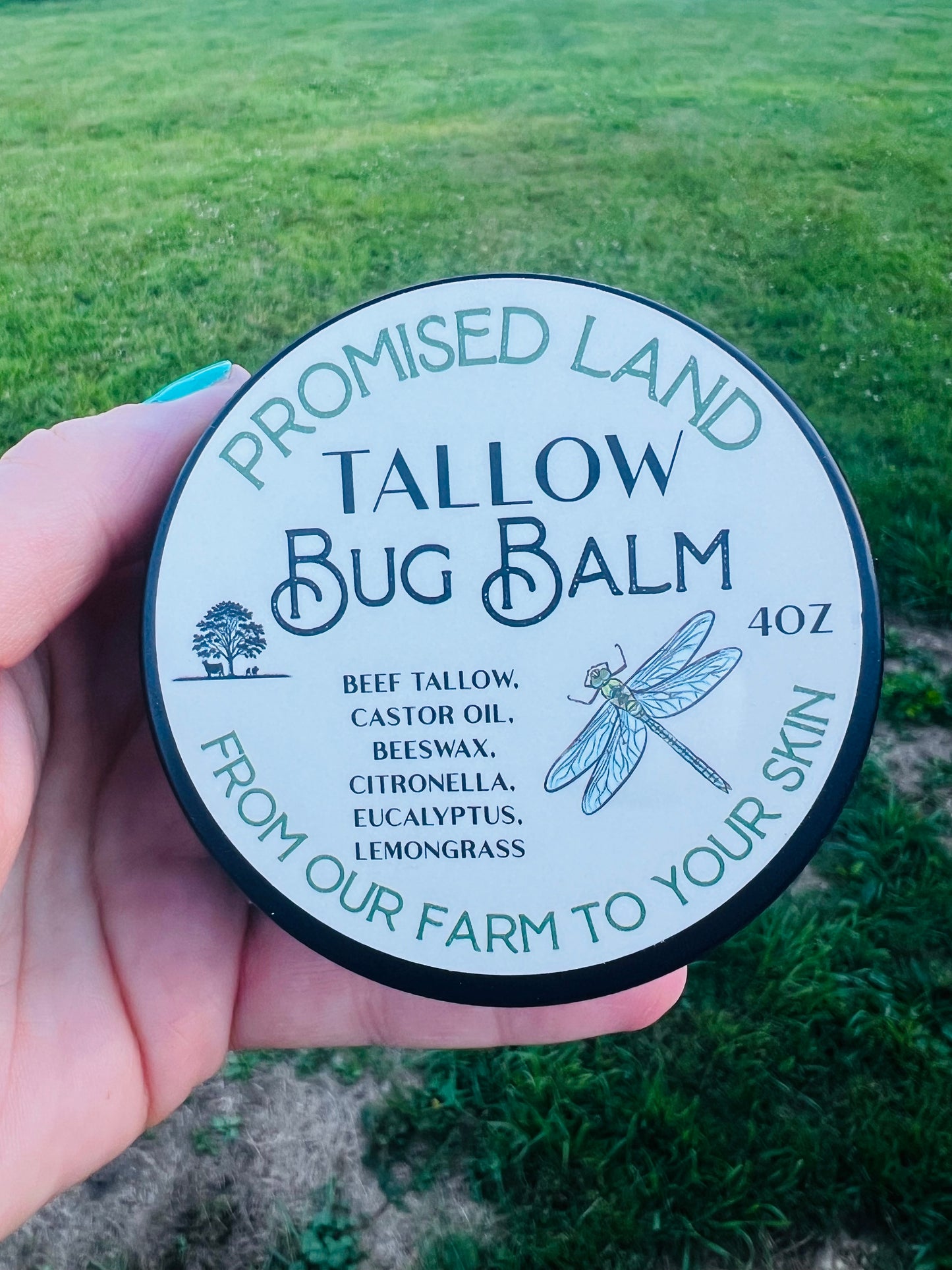 Tallow Bug Balm | Bug & Tick Repellent Balm | 4 oz Tin
