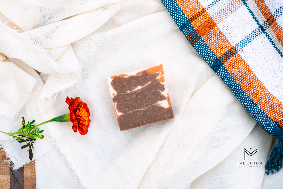 Perfect Pumpkin tallow bar soap handmade with beef tallow and natural oils