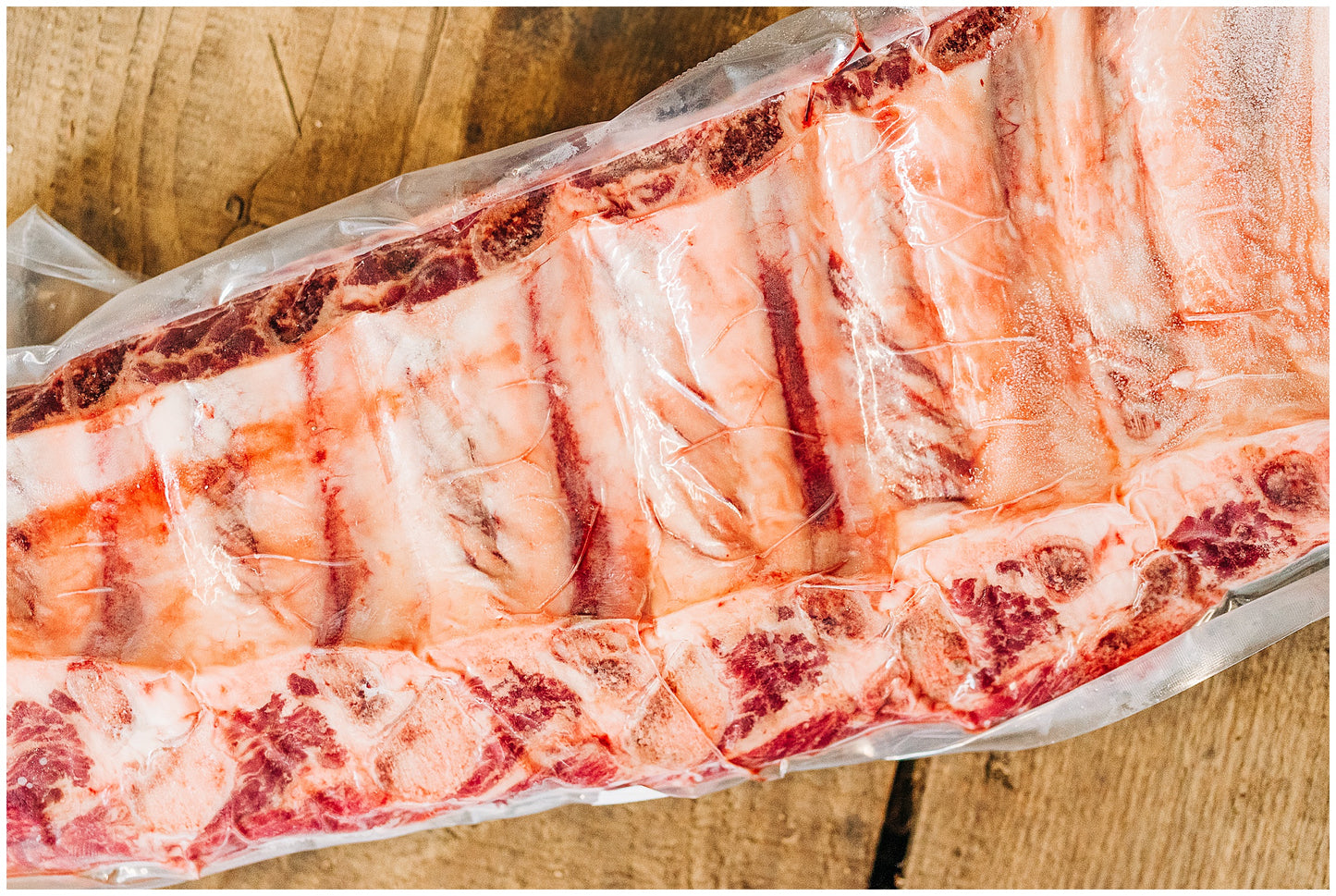Tender, flavorful baby back ribs sourced from our naturally raised beef. Ideal for grilling or slow-cooking, offering a melt-in-your-mouth experience with every bite.