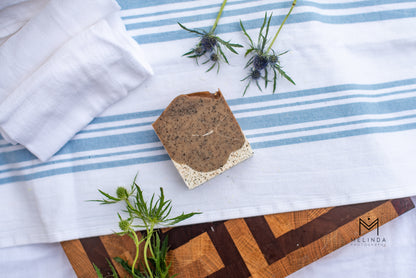 Coffee tallow bar soap handmade with beef tallow and natural oils