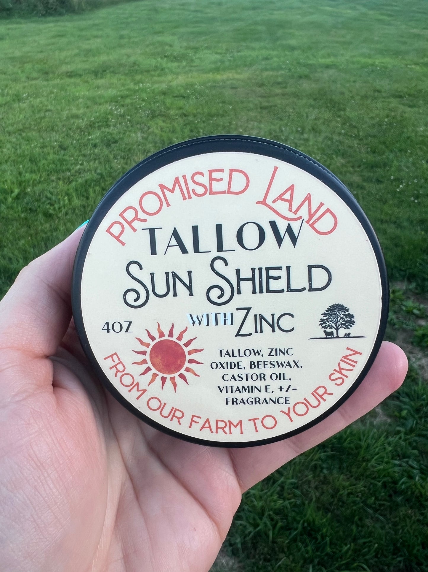 Tallow Sun Shield with Zinc | 4oz Tin
