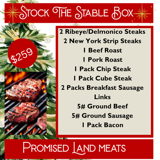 Stock The Stable Box | Beef & Pork Freezer Bundle | Promised Land Meats