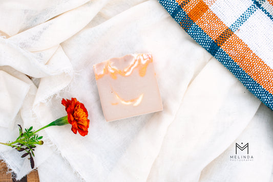 Pumpkin Spice tallow bar soap handmade with beef tallow and natural oils