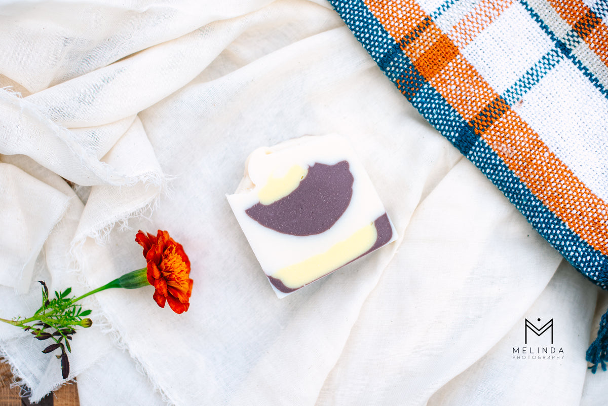 Sunflower Sandalwood tallow bar soap handmade with beef tallow and natural oils