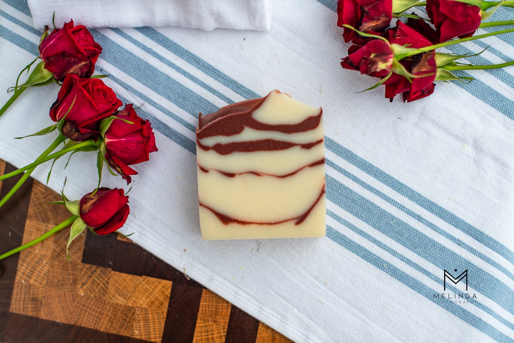 Sweet Strawberry tallow bar soap handmade with beef tallow and natural oils
