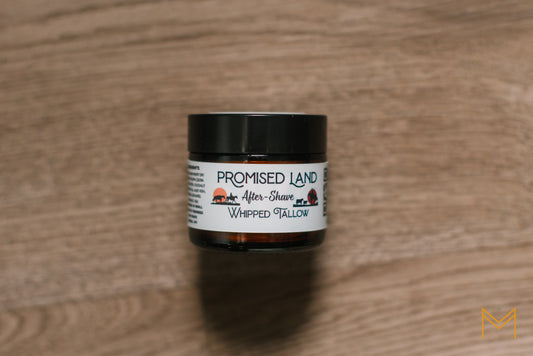Natural whipped tallow aftershave with aloe, jojoba, and shea butter