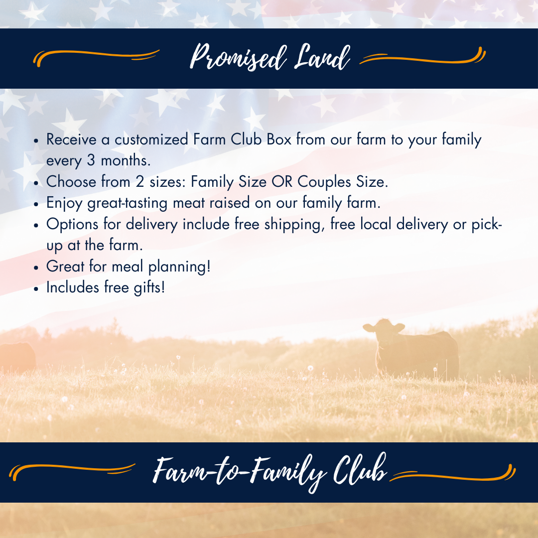Enjoy a farm-fresh beef box shipped directly to your door every 3 months. Shipping included in cost. Ships directly to your door!