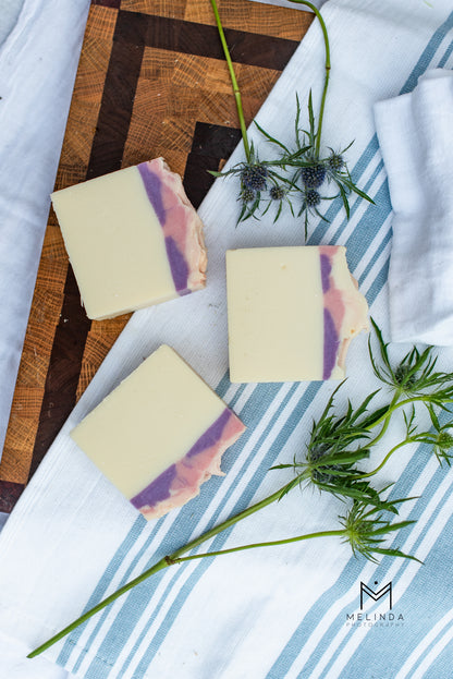 Lilac Tallow Bar Soap | Handmade Beef Tallow Soap