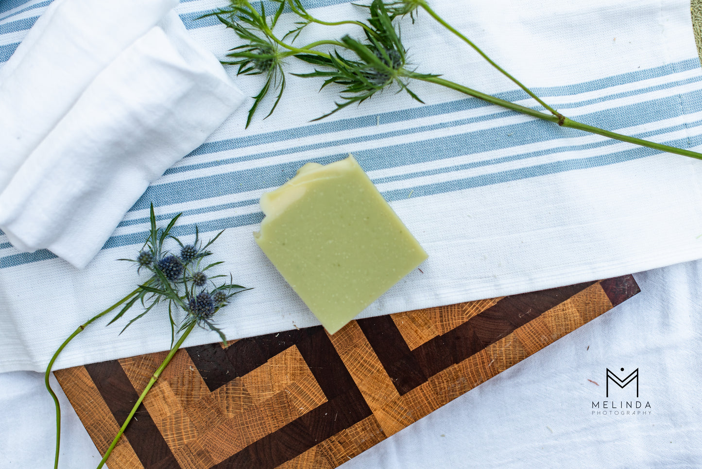 Garden mint and cucumber tallow bar soap handmade with beef tallow and natural oils