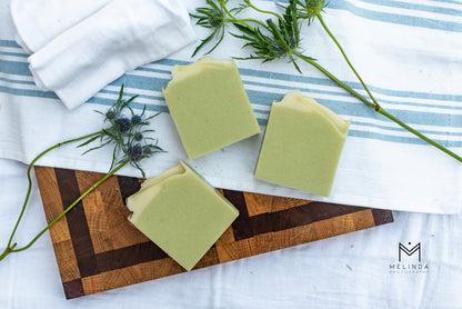 Garden Mint & Cucumber Tallow Bar Soap | Handmade Beef Tallow Soap