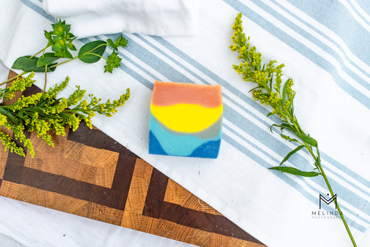 Sunny days tallow bar soap handmade with beef tallow and natural oils
