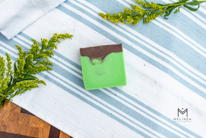 Pear tallow bar soap handmade with beef tallow and natural oils