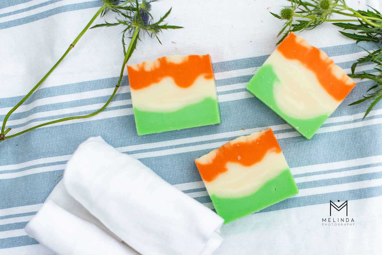 Cucumber melon tallow bar soap handmade with beef tallow and natural oils