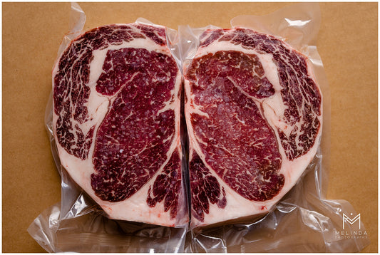 Our delmonico steaks are boneless ribeye with excellent marbling for intense flavor. 